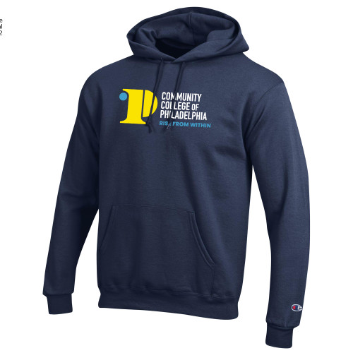 CC of Philadelphia Champion Navy Fleece Hoodie - CCP Rise From Within - Vertical