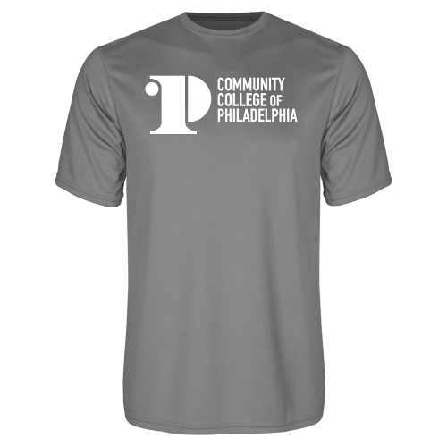  Grey Concrete Performance Tee - CCP Institutional Mark