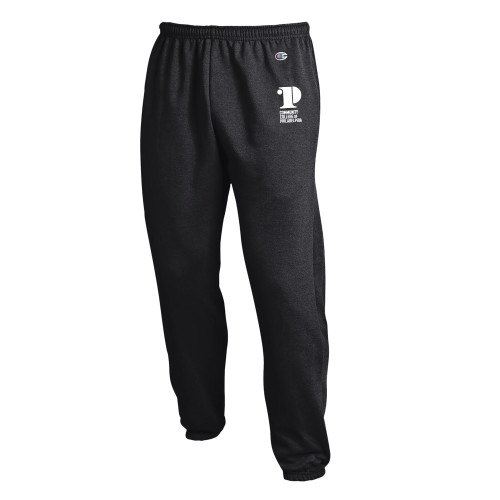  Champion Black Banded Bottom Sweatpants - CCP Institutional Mark - Vertical