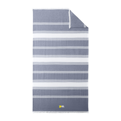  100% Cotton River Blue Navy/White Beach Throw - CCP Institutional Mark