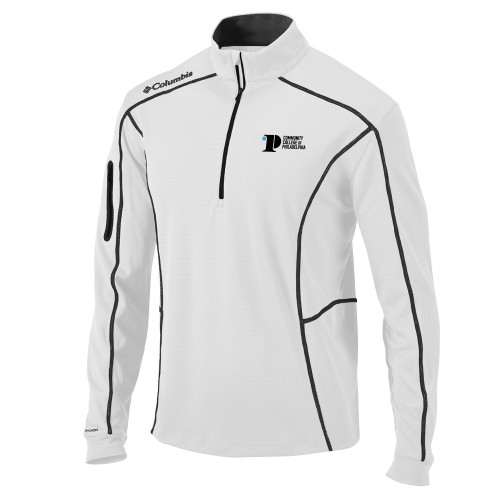  Columbia White Omni Wick Shotgun 1/4 Zip - CCP Institutional Mark