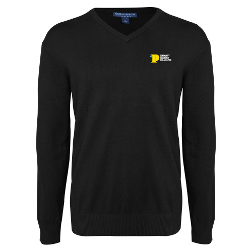  Black VNeck Sweater - CCP Institutional Mark
