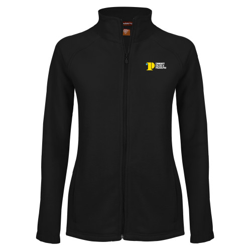  Womens Black Fleece Full Zip Jacket - CCP Institutional Mark