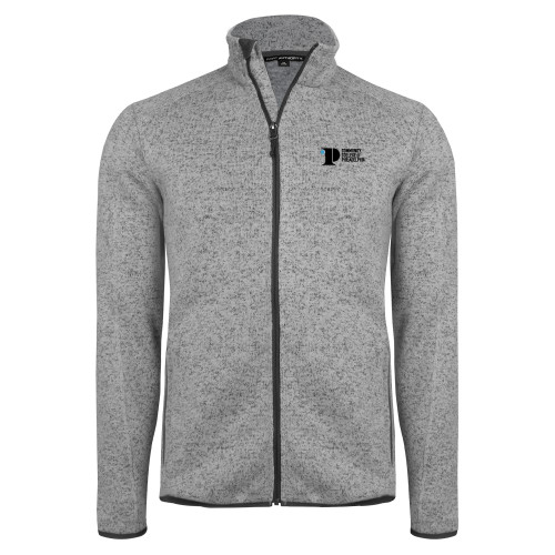  Grey Heather Sweater Fleece Jacket - CCP Institutional Mark