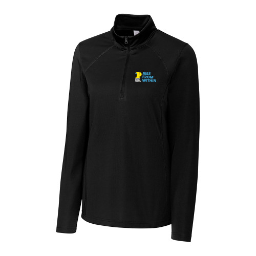  C&B Womens Black Clique Ice Pique Half Zip - CCP Rise From Within