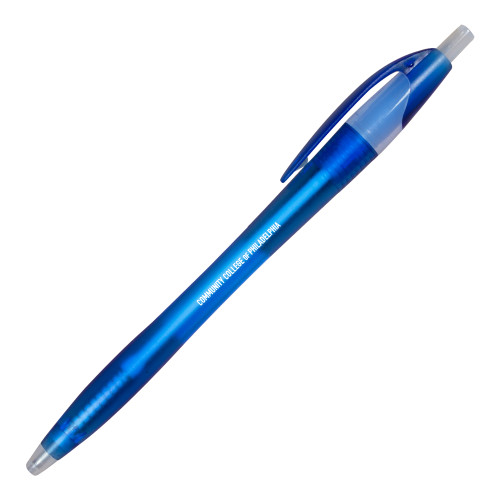  Dart Translucent Blue Pen w/Blue Ink - CCP Insitituional Wordmark Flat