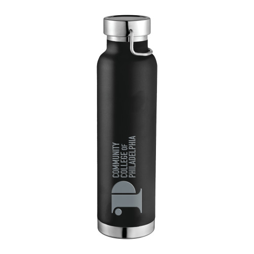  Thor Copper Vacuum Insulated Black Bottle 22oz - CCP Institutional Mark Engraved