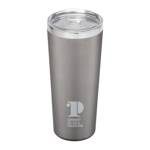  Thor Vacuum Insulated Grey Tumbler 22oz - CCP Institutional Mark Vertical Engraved