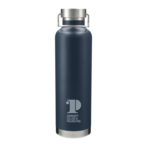  Thor Copper Vacuum Insulated Navy Bottle 32oz - CCP Institutional Mark Vertical Engraved