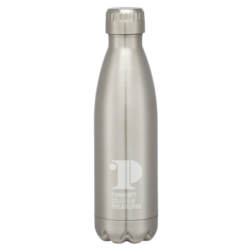 Swig Stainless Steel Silver Bottle 16oz - CCP Institutional Mark Vertical Engraved