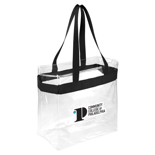  Game Day Clear Stadium Tote - Community College of Philadelphia w/ Lion in Circle