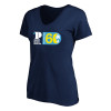 Thumbnail image for  Womens Plus Navy V Neck T Shirt
