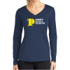 Thumbnail image for  Womens Navy Performance Long Sleeve V Neck Shirt