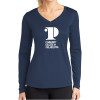 Thumbnail image for  Womens Navy Performance Long Sleeve V Neck Shirt