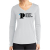 Thumbnail image for  Womens White Performance Long Sleeve V Neck Shirt