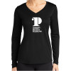 Thumbnail image for  Womens Black Performance Long Sleeve V Neck Shirt