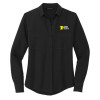 Thumbnail image for  Mercer + Mettle Womens Black Crepe Long Sleeve Camp Blouse
