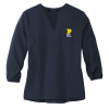 Thumbnail image for  Mercer + Mettle Womens Navy 3/4 Sleeve Crepe Blouse