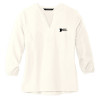 Thumbnail image for  Mercer + Mettle Womens Ivory 3/4 Sleeve Crepe Blouse