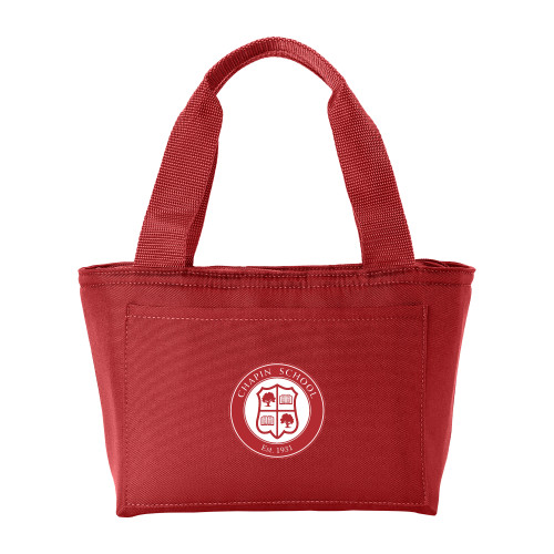  Insulated Red Lunch Tote - Chapin School Seal