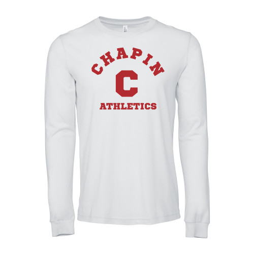  Bella + Canvas White Jersey Cotton Long Sleeve T Shirt - Chapin Athletics