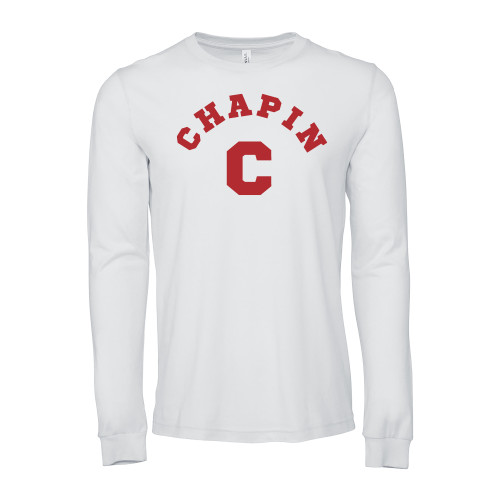  Bella + Canvas White Jersey Cotton Long Sleeve T Shirt - Chapin C