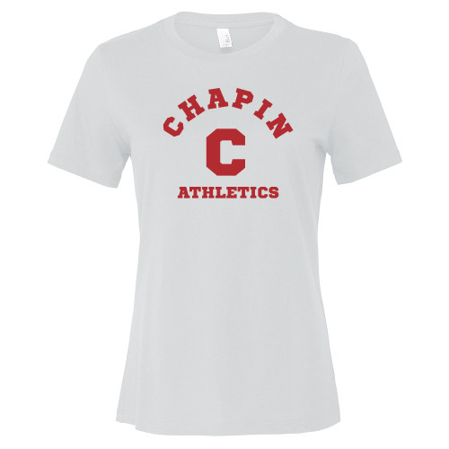  Bella + Canvas Womens White Relaxed Cotton T Shirt - Chapin Athletics