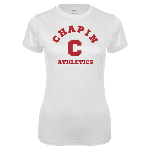  Womens White Performance Tee - Chapin Athletics