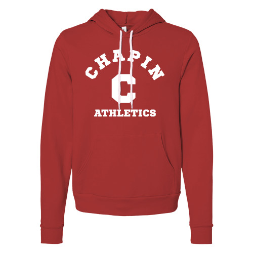  Bella + Canvas Red Fleece Hood - Chapin Athletics