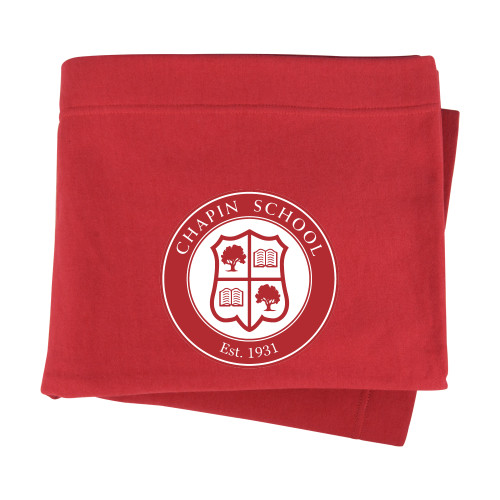  Red Sweatshirt Blanket - Chapin School Seal