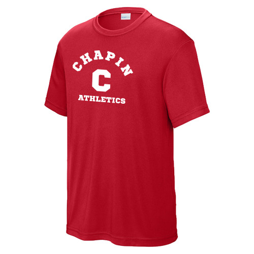  Youth Performance Red Tee - Chapin Athletics
