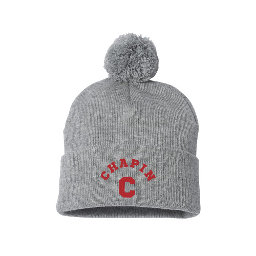  Sportsman Heather Grey Pom Pom Cuffed Beanie - Chapin C