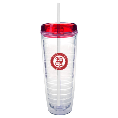  Tritan Double Wall Tumbler w/Red Top 26oz - Chapin School Seal