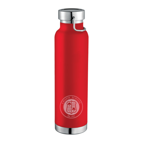  Thor Copper Vacuum Insulated Red Bottle 22oz - Chapin School Seal Engraved