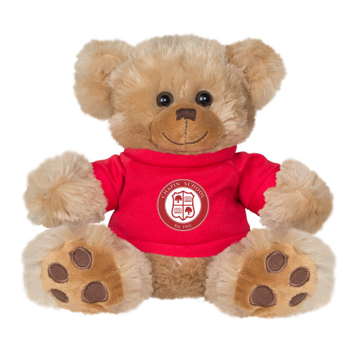 Chapin School Plush Big Paw 8 1/2 inch Brown Bear w/Red Shirt