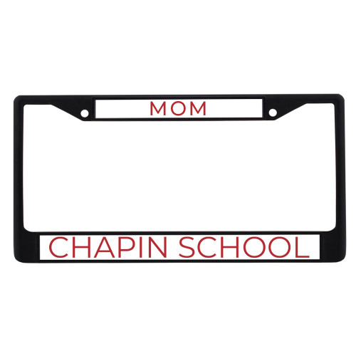  Metal License Plate Frame in Chrome - Chapin School Wordmark