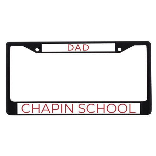  Metal License Plate Frame in Chrome - Chapin School Wordmark