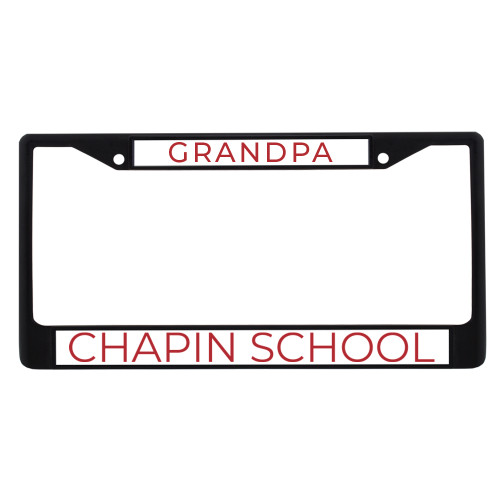 Metal License Plate Frame in Chrome - Chapin School Wordmark