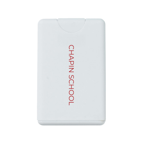  White .66 oz Card Shape Hand Sanitizer - Chapin School Wordmark