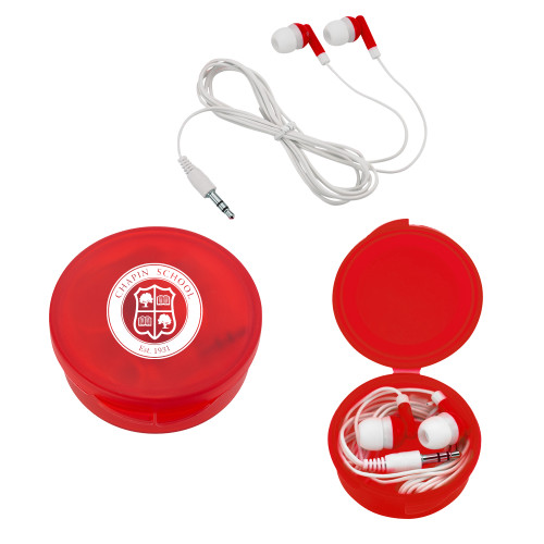  Ear Buds in Red Case - Chapin School Seal