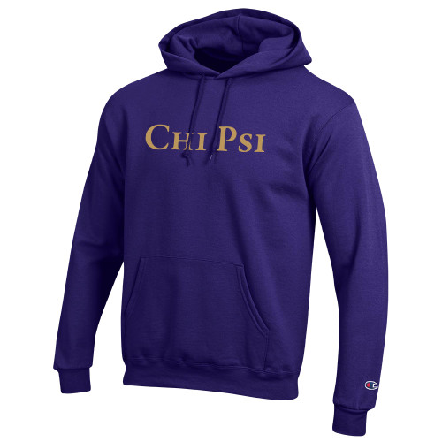  Champion Purple Fleece Hoodie - Chi Psi