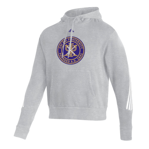  Adidas Medium Grey Heather Pullover Hood - Chi Psi Seal