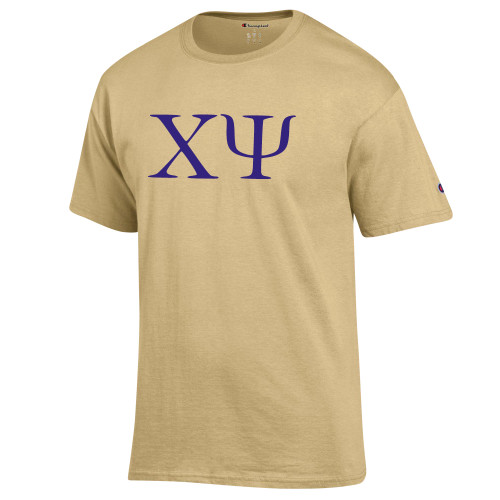  Champion Vegas Gold T Shirt - Chi Psi Greek Letters