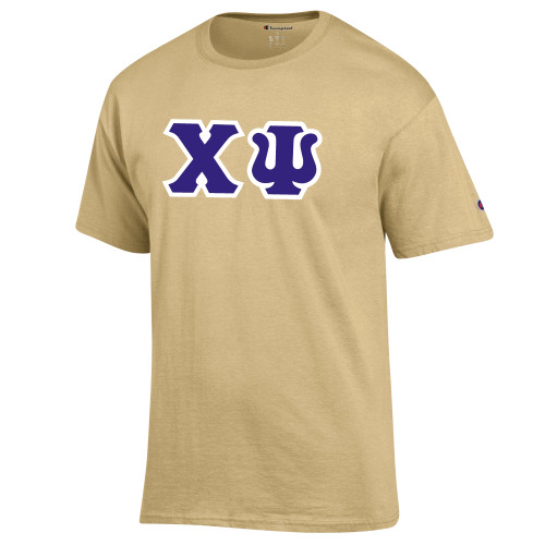  Champion Vegas Gold T Shirt - Chi Psi Greek Letters
