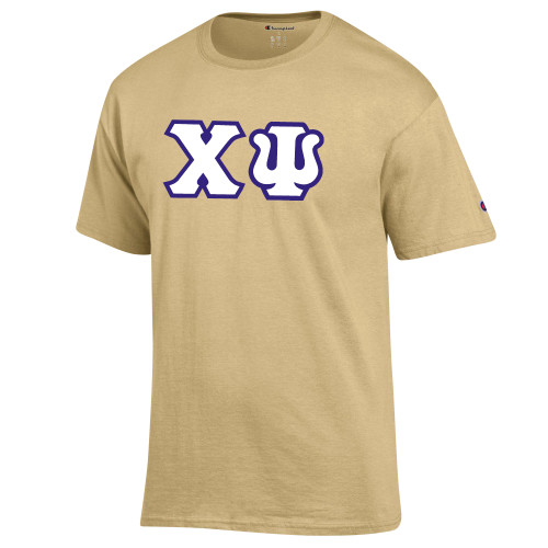  Champion Vegas Gold T Shirt - Chi Psi Greek Letters