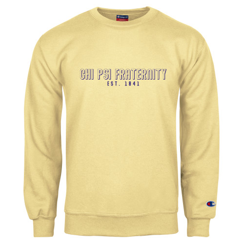 Champion Vegas Gold Fleece Crew - Chi Psi Fraternity Est 1841