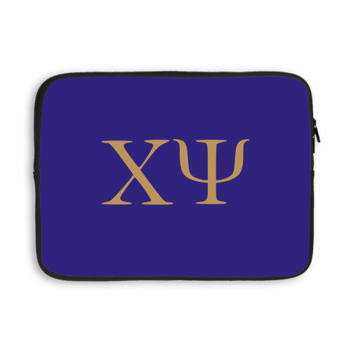  13 inch Neoprene Laptop Sleeve - Chi Psi Greek Letters