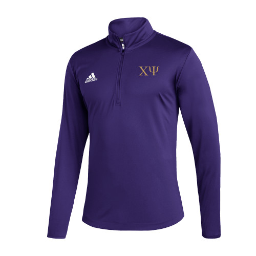  Adidas Purple Under The Lights 1/4 Zip - Chi Psi Greek Letters