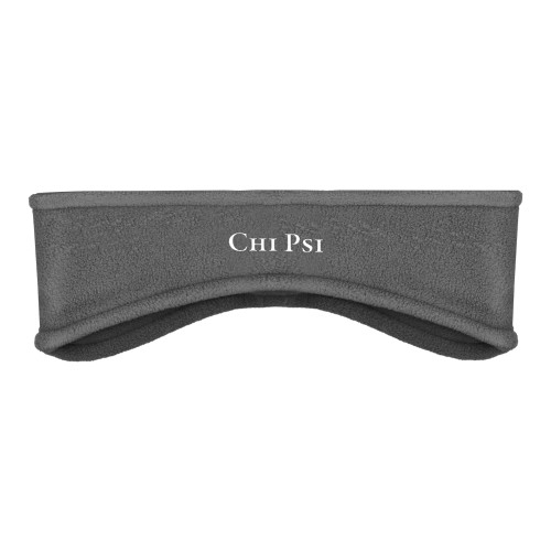  Charcoal Stretch Fleece Headband - Chi Psi
