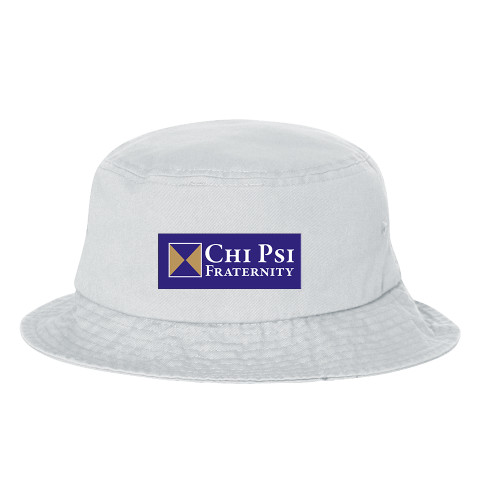  Sportsman White Bucket Hat - Chi Psi Fraternity